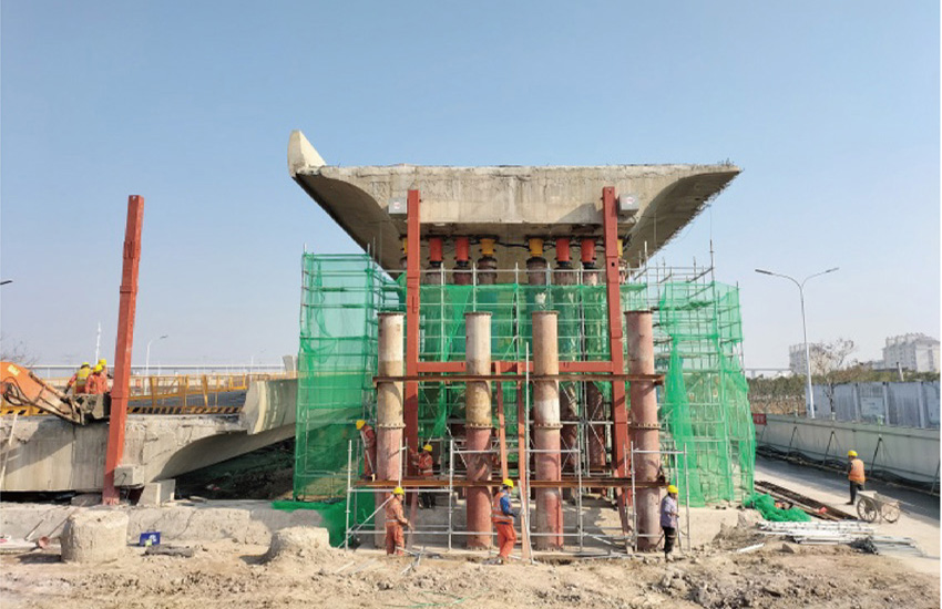 鹽城市北環(huán)樞紐高架橋頂升改造工程